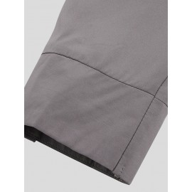 Mens Long Sleeve Ethnic Robe Solid Color Long T shirts