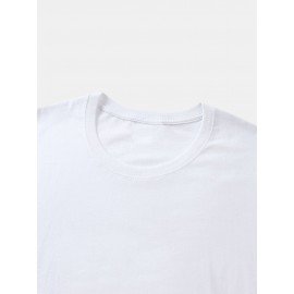 Mens 100% Cotton Heart Graphics Casual Short Sleeve T-Shirt