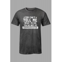 Gray GRANDDAUGHTER Letter Print Muscle Fit Men's T Shirt