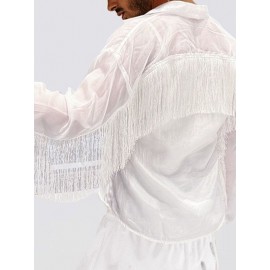 Mens See Through Fringe Shirt